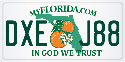 FL license plate DXEJ88