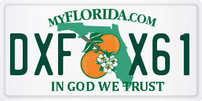 FL license plate DXFX61