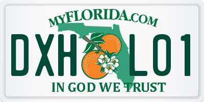 FL license plate DXHL01