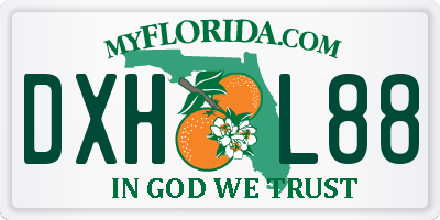 FL license plate DXHL88