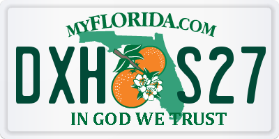 FL license plate DXHS27