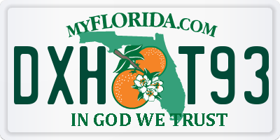 FL license plate DXHT93