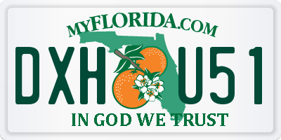 FL license plate DXHU51