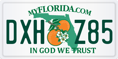 FL license plate DXHZ85