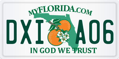 FL license plate DXIA06
