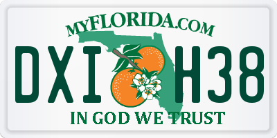 FL license plate DXIH38