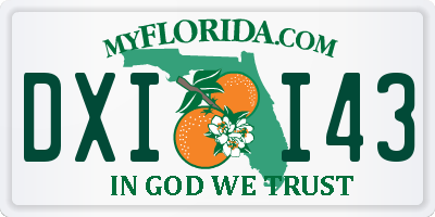 FL license plate DXII43