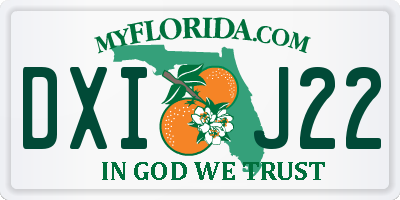 FL license plate DXIJ22