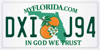 FL license plate DXIJ94