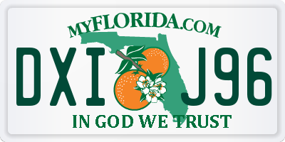 FL license plate DXIJ96