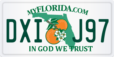 FL license plate DXIJ97
