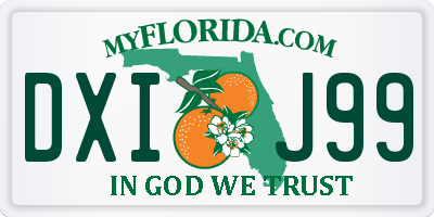 FL license plate DXIJ99