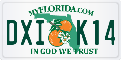 FL license plate DXIK14