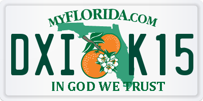 FL license plate DXIK15