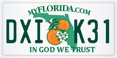 FL license plate DXIK31