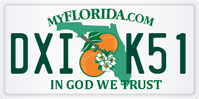FL license plate DXIK51
