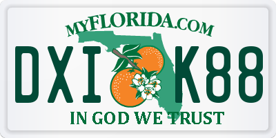 FL license plate DXIK88
