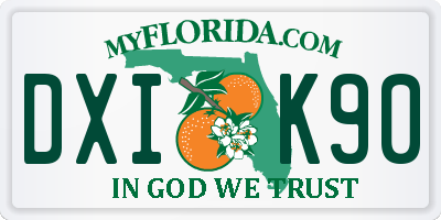 FL license plate DXIK90
