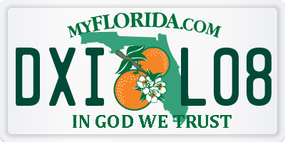 FL license plate DXIL08