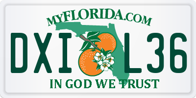 FL license plate DXIL36