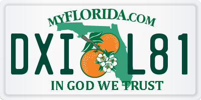 FL license plate DXIL81