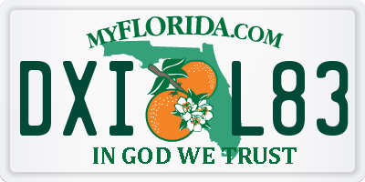 FL license plate DXIL83