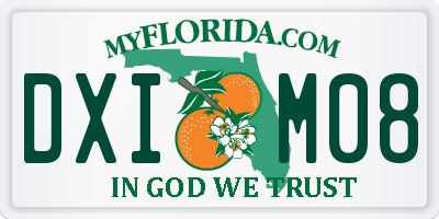 FL license plate DXIM08