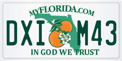FL license plate DXIM43