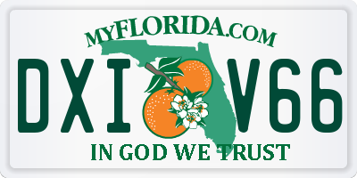 FL license plate DXIV66