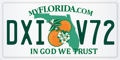 FL license plate DXIV72