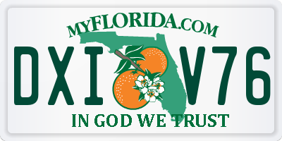 FL license plate DXIV76