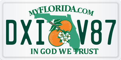 FL license plate DXIV87