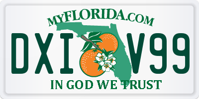 FL license plate DXIV99