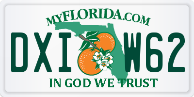 FL license plate DXIW62