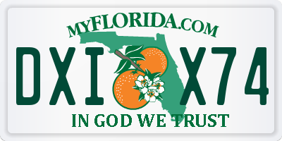 FL license plate DXIX74