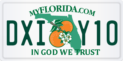 FL license plate DXIY10