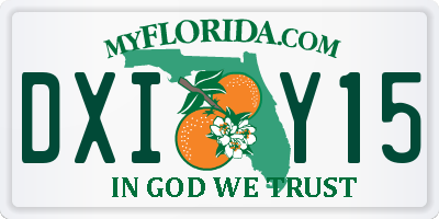 FL license plate DXIY15