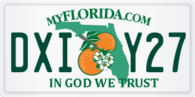FL license plate DXIY27
