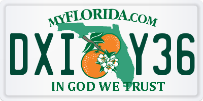 FL license plate DXIY36