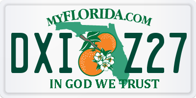FL license plate DXIZ27