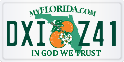 FL license plate DXIZ41