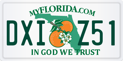 FL license plate DXIZ51