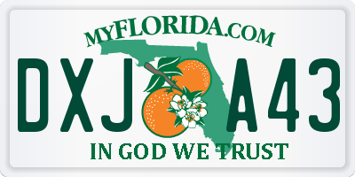 FL license plate DXJA43