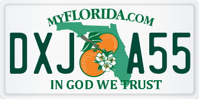 FL license plate DXJA55