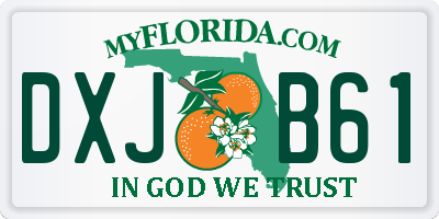 FL license plate DXJB61