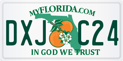 FL license plate DXJC24