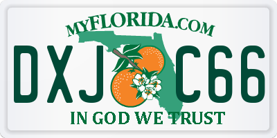 FL license plate DXJC66