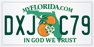 FL license plate DXJC79