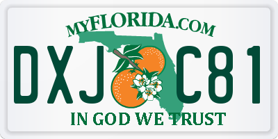 FL license plate DXJC81