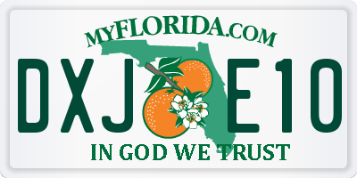 FL license plate DXJE10
